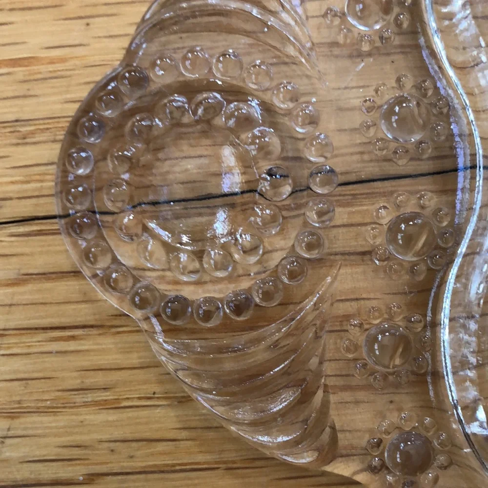 Vintage Glass Jewelry tray/Relish dish